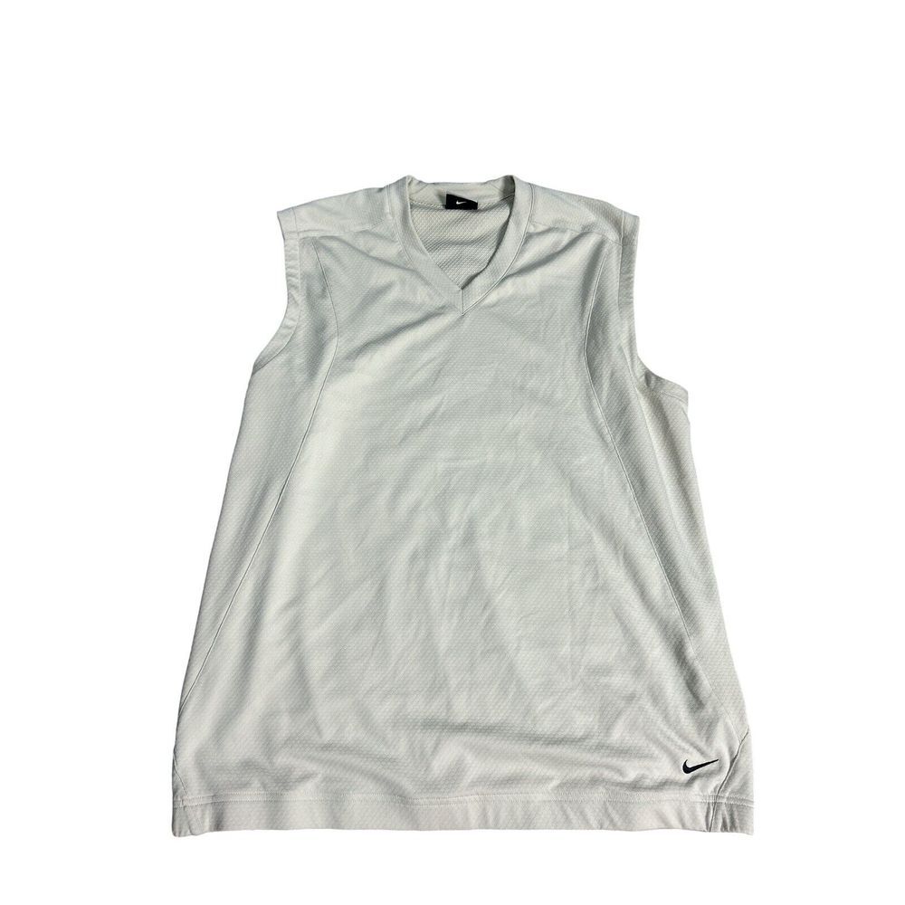 Nike Golf Vest Adult Large Tan FitDry Mens‎ Pullover V Neck